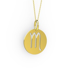 Akrep Burç Kolye - 925 ayar altın kaplama gümüş kolye (40 cm gümüş rolo zincir) #1114tul