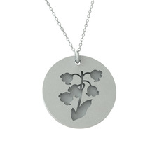 Doğum Çiçeği Zambak Kolye - 925 ayar gümüş kolye (40 cm gümüş rolo zincir) #1r0v1r0