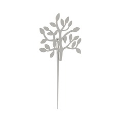 Hayat Ağacı Broş - 8 ayar beyaz altın broş #1cmq6q4