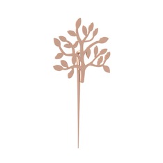 Hayat Ağacı Broş - 925 ayar rose altın kaplama gümüş broş #f2df06