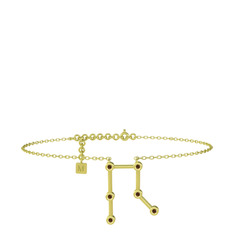 Gemini Halhal - Dumanlı kuvars 18 ayar altın bilezik (20 cm altın rolo zincir) #ie19qo