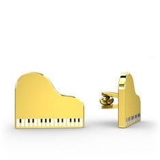 Piano Kol Düğmesi - 14 ayar altın kol düğmesi #1bt10bq
