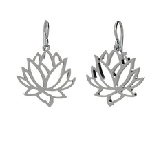 Lotus Çiçeği Küpe - 925 ayar gümüş küpe #16tfbim