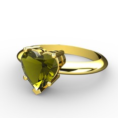 Ena Kalp Yüzük - Peridot 14 ayar altın yüzük #1v5knqa