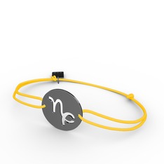 Oğlak Burç Bileklik - 925 ayar siyah rodyum kaplama gümüş bileklik #1jphyny