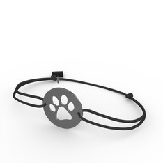 Pati Bileklik - 925 ayar siyah rodyum kaplama gümüş bileklik #o8b621