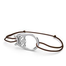 Baykuş Bileklik - 18 ayar beyaz altın bileklik #14srmsj