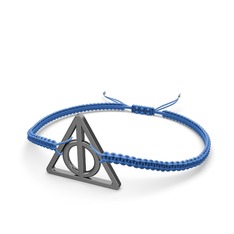 Gize Üçgen Bileklik - 925 ayar siyah rodyum kaplama gümüş bileklik #bu2uwk