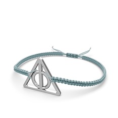 Gize Üçgen Bileklik - 14 ayar beyaz altın bileklik #g1ptzl