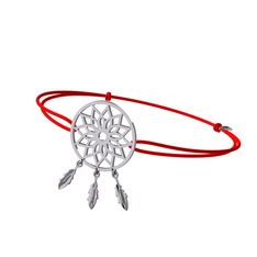 Dreamcatcher Bileklik - 14 ayar beyaz altın bileklik #1fxqhmc