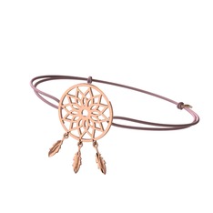 Dreamcatcher Bileklik - 8 ayar rose altın bileklik #1l6xima