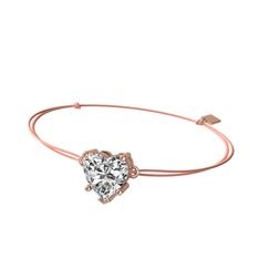 Ena Kalp Bileklik - Swarovski 18 ayar rose altın bileklik #1020hrr