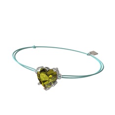 Ena Kalp Bileklik - Peridot 18 ayar beyaz altın bileklik #10q9pix