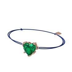 Ena Kalp Bileklik - Yeşil kuvars 14 ayar rose altın bileklik #114rfnb