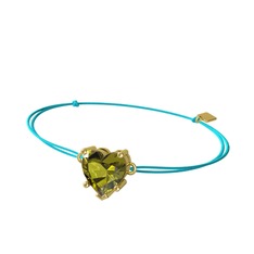 Ena Kalp Bileklik - Peridot 925 ayar altın kaplama gümüş bileklik #119c6fe
