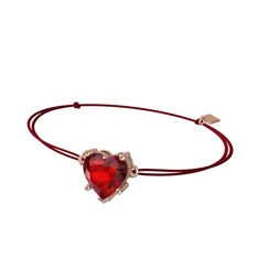 Ena Kalp Bileklik - Garnet 925 ayar rose altın kaplama gümüş bileklik #13dgzaq