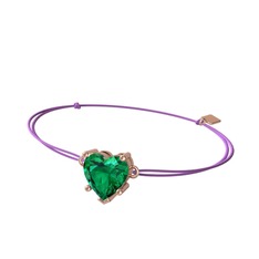 Ena Kalp Bileklik - Yeşil kuvars 8 ayar rose altın bileklik #16h8d8y