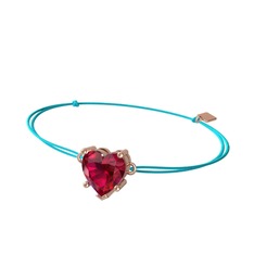 Rodolit garnet 14 ayar rose altın bileklik
