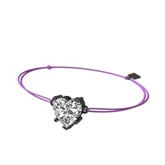 Ena Kalp Bileklik - Swarovski 925 ayar siyah rodyum kaplama gümüş bileklik #18o6t9h