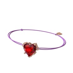 Ena Kalp Bileklik - Garnet 18 ayar rose altın bileklik #1a6znot