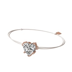 Ena Kalp Bileklik - Swarovski 925 ayar rose altın kaplama gümüş bileklik #1dsuxm1