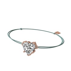 Beyaz zirkon 18 ayar rose altın bileklik
