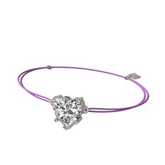 Ena Kalp Bileklik - Beyaz zirkon 8 ayar beyaz altın bileklik #1frj1j8