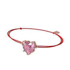 Ena Kalp Bileklik - Pembe kuvars 18 ayar rose altın bileklik #1hcyi29