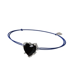 Ena Kalp Bileklik - Siyah zirkon 18 ayar beyaz altın bileklik #1hmnp8m