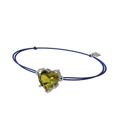 Ena Kalp Bileklik - Peridot 14 ayar beyaz altın bileklik #1iu1tiq