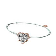 Ena Kalp Bileklik - Swarovski 925 ayar rose altın kaplama gümüş bileklik #1l3nz84