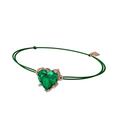 Ena Kalp Bileklik - Yeşil kuvars 14 ayar rose altın bileklik #1l5o949