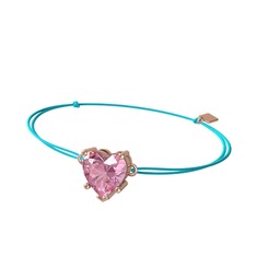 Ena Kalp Bileklik - Pembe kuvars 18 ayar rose altın bileklik #1lb4clf