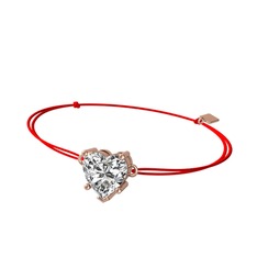 Beyaz zirkon 18 ayar rose altın bileklik