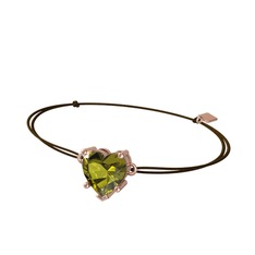Peridot 14 ayar rose altın bileklik