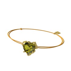 Peridot 14 ayar altın bileklik