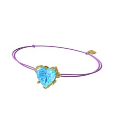 Ena Kalp Bileklik - Akuamarin 14 ayar altın bileklik #1tszuu0