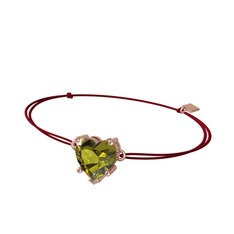 Peridot 925 ayar rose altın kaplama gümüş bileklik