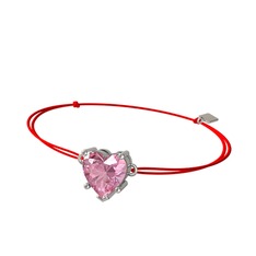 Ena Kalp Bileklik - Pembe kuvars 925 ayar gümüş bileklik #1y7hj78