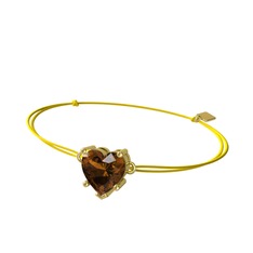 Ena Kalp Bileklik - Dumanlı kuvars 8 ayar altın bileklik #1yq6kyx