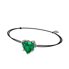 Ena Kalp Bileklik - Yeşil kuvars 14 ayar beyaz altın bileklik #2y6rgt