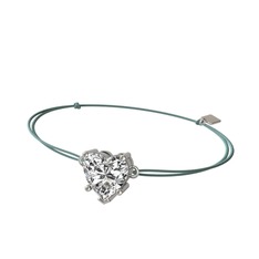 Swarovski 8 ayar beyaz altın bileklik