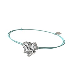 Ena Kalp Bileklik - Beyaz zirkon 14 ayar beyaz altın bileklik #8flxk
