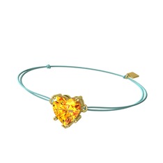 Ena Kalp Bileklik - Sitrin 14 ayar altın bileklik #8l8rqj