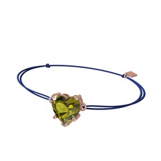 Peridot 14 ayar rose altın bileklik