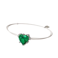 Ena Kalp Bileklik - Yeşil kuvars 925 ayar gümüş bileklik #abl2zi