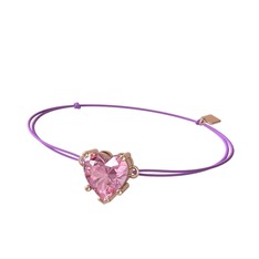 Ena Kalp Bileklik - Pembe kuvars 8 ayar rose altın bileklik #b6rugm