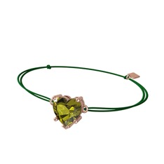 Ena Kalp Bileklik - Peridot 925 ayar rose altın kaplama gümüş bileklik #cq2g0v
