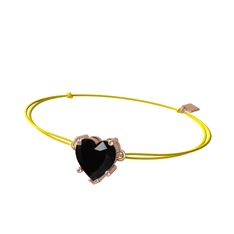 Siyah zirkon 14 ayar rose altın bileklik
