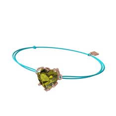Peridot 8 ayar rose altın bileklik